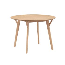 42.01 Inch Saving Place Table,Wooden Dining Table for 4 Persons,Modern Design Round Kitchen Table for Living Room,Apartment,Restaurant
