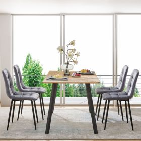 Mid Century Grey Velvet Dining Chairs Set Of 4 for Kitchen Living Room Dining Chair